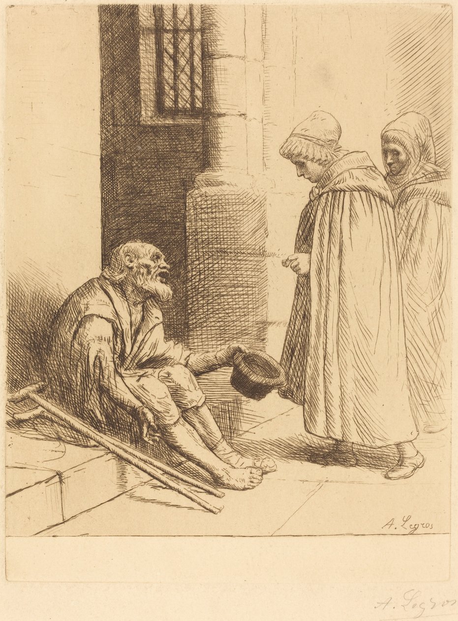 Jótékonyság (La charite) alkotó: Alphonse Legros