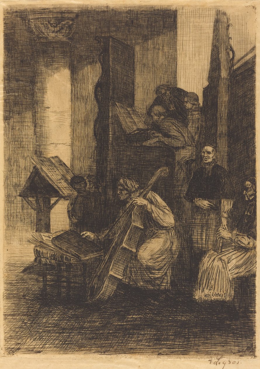 Kórus egy spanyol templomban alkotó: Alphonse Legros