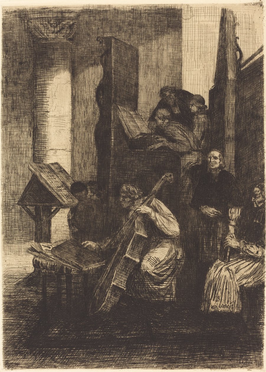 Kórus egy spanyol templomban alkotó: Alphonse Legros