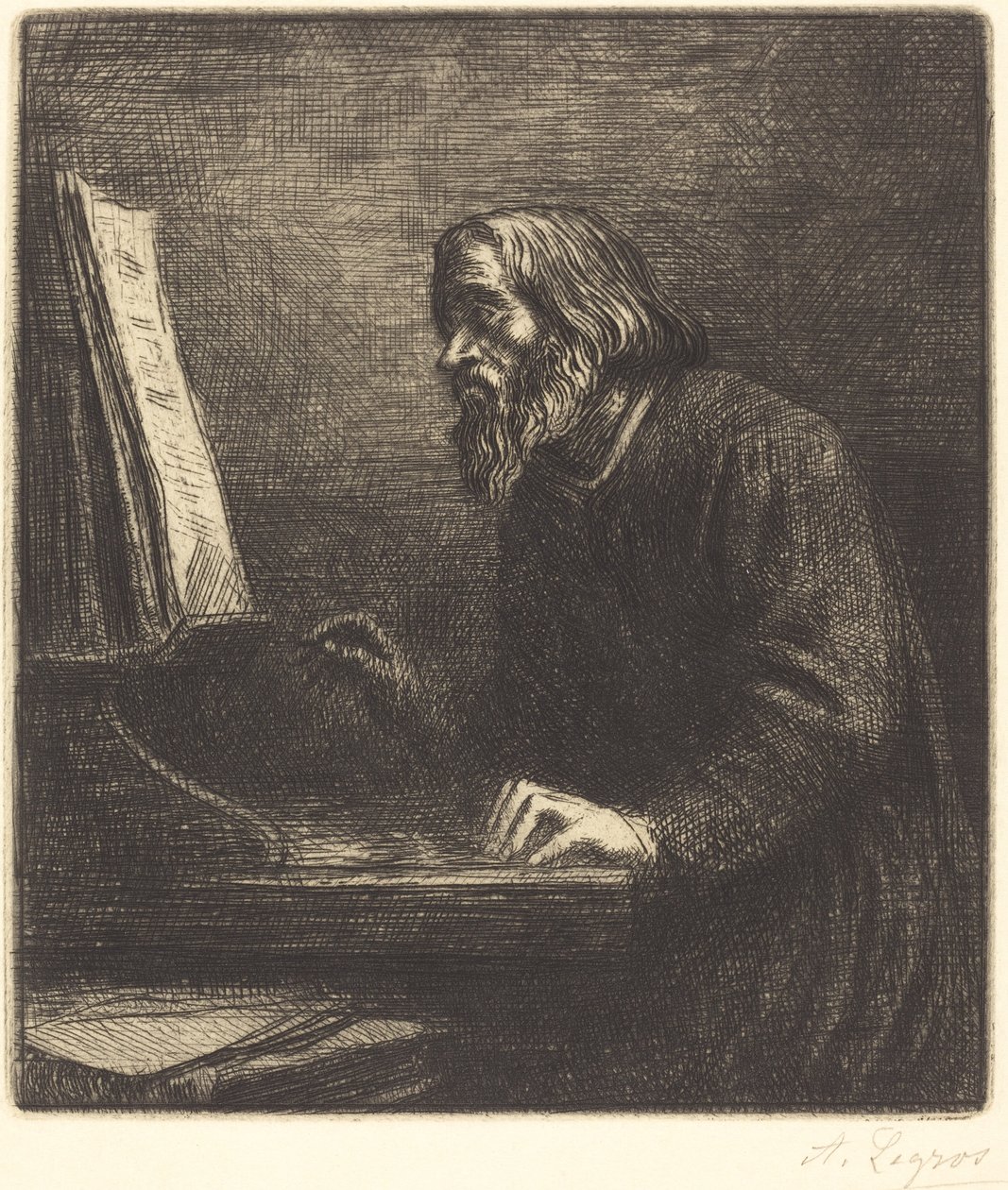 Kórusmester A kórusvezető. alkotó: Alphonse Legros