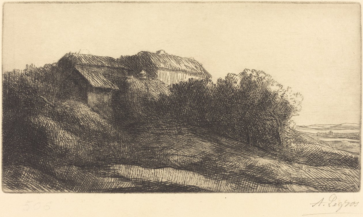 Víkendház domboldalon Víkendház a domboldalon. alkotó: Alphonse Legros