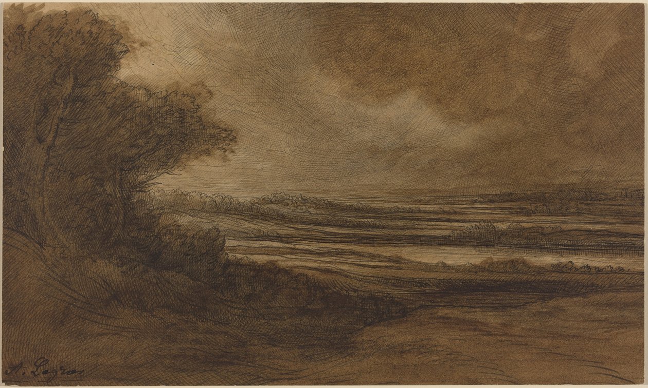 Burgundia vidéke [előlap] alkotó: Alphonse Legros