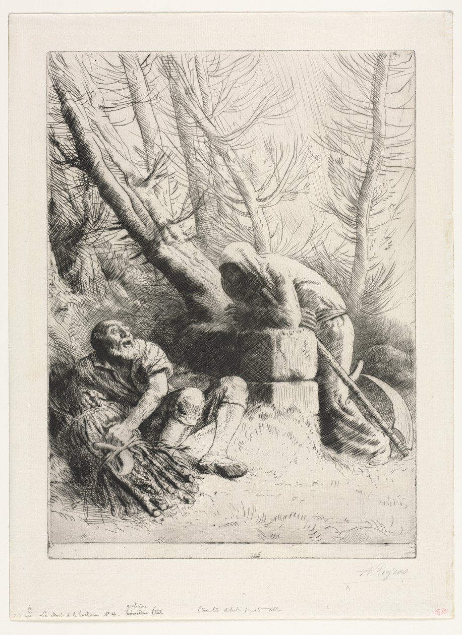 A Halál és a Favágó alkotó: Alphonse Legros