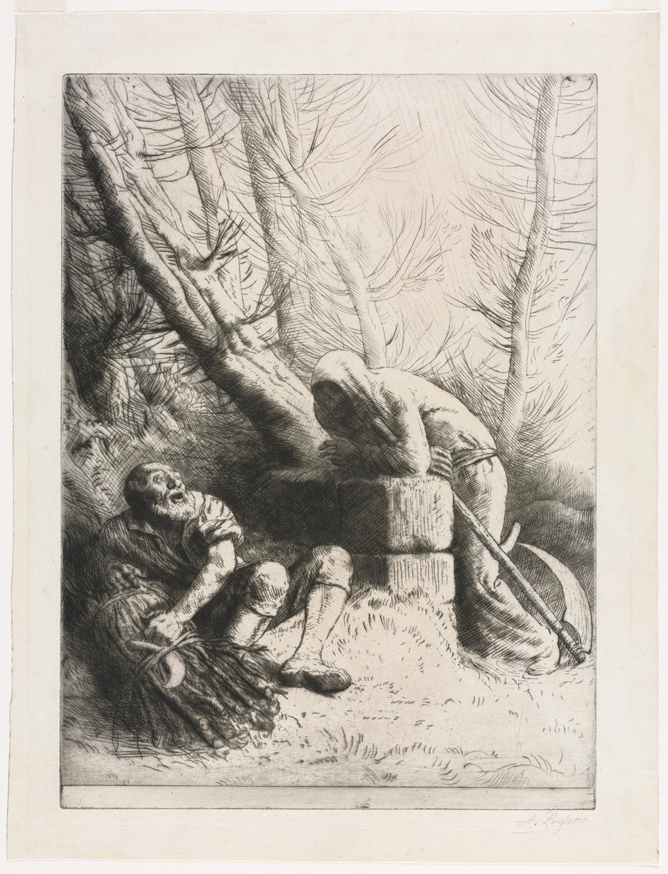 A Halál és a Favágó alkotó: Alphonse Legros
