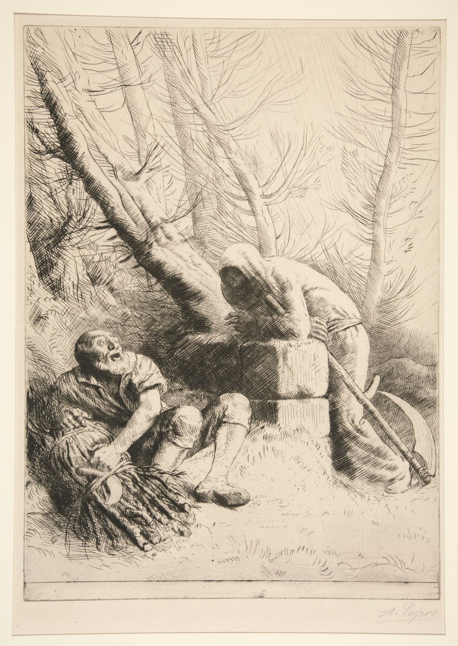 A halál és a favágó alkotó: Alphonse Legros