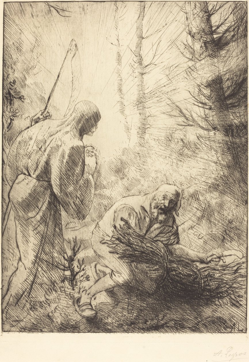 A Halál és a Favágó, 2. lemez (La mort et le bucheron) alkotó: Alphonse Legros