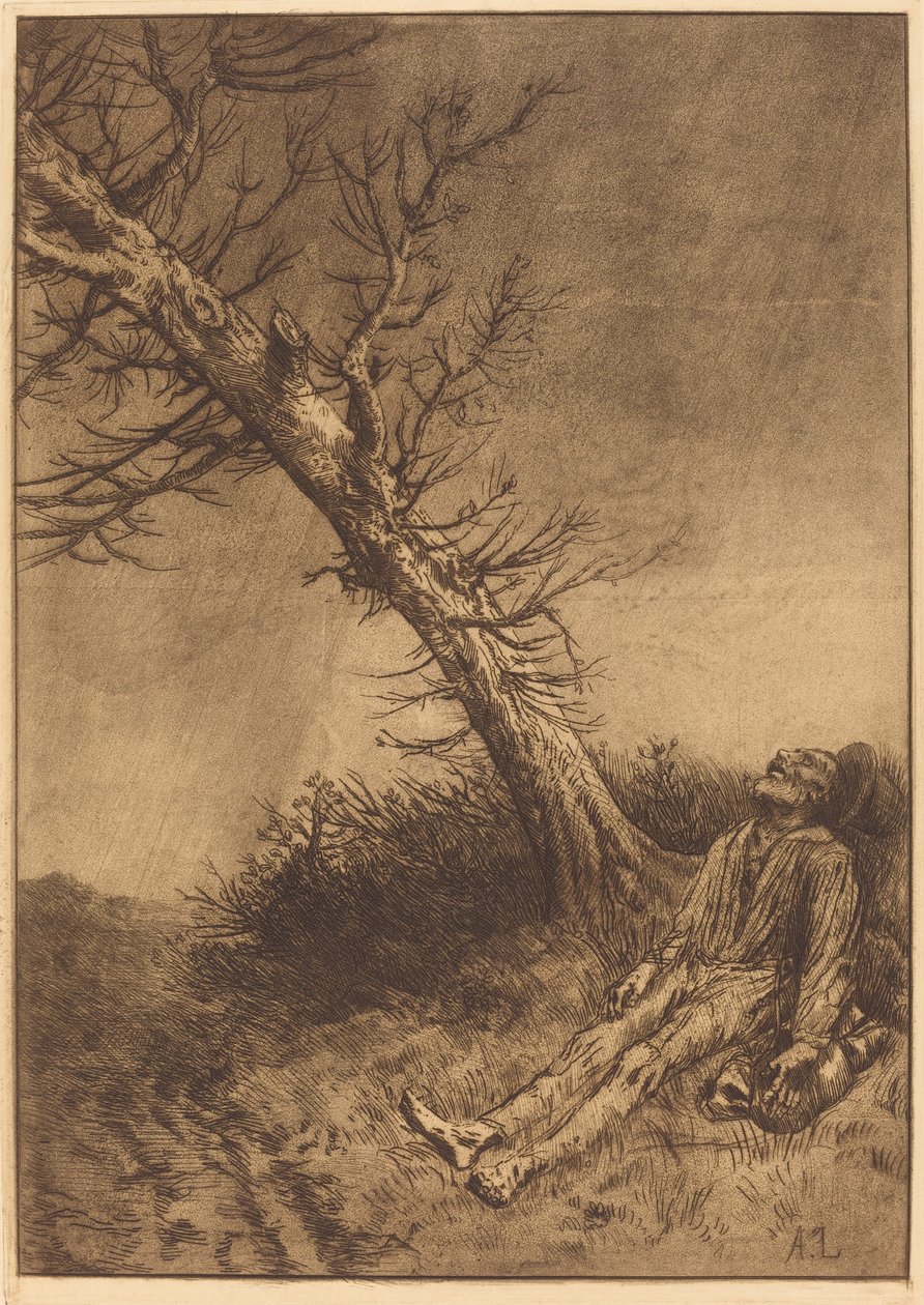 A vagabond halála La mort du vagabond. alkotó: Alphonse Legros