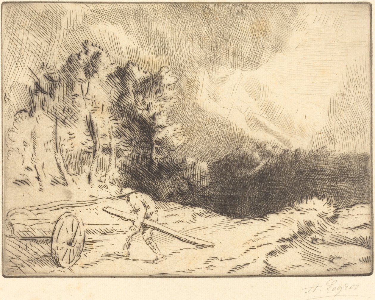 Erdő széle Bourgogne-ban Un coin de foret en Bourgogne. alkotó: Alphonse Legros