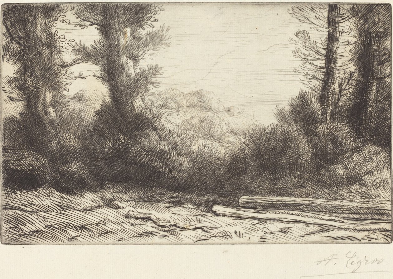 Egy erdő széle (Lisiere de bois) alkotó: Alphonse Legros