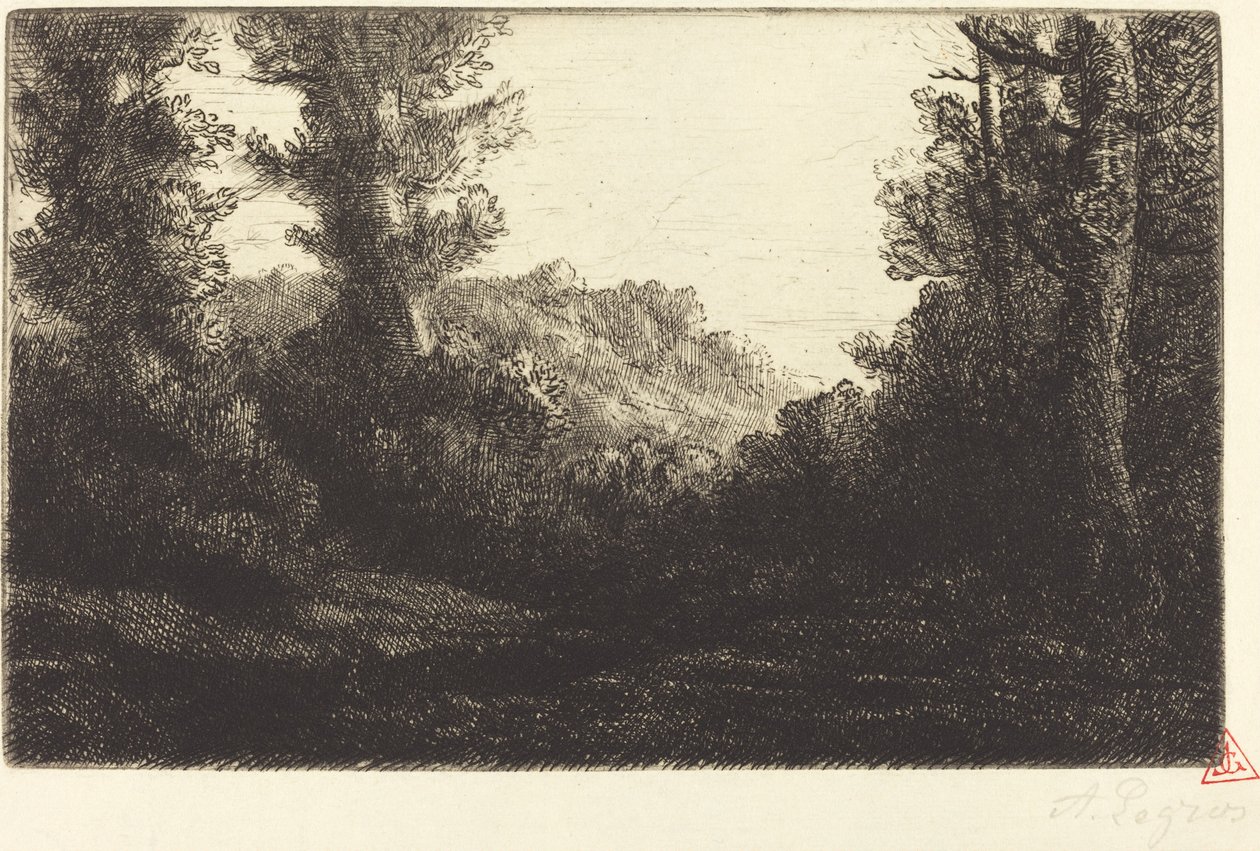 Egy erdő széle (Lisiere de bois) alkotó: Alphonse Legros
