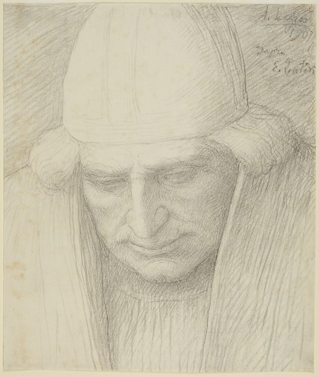 Sapkás idős férfi alkotó: Alphonse Legros