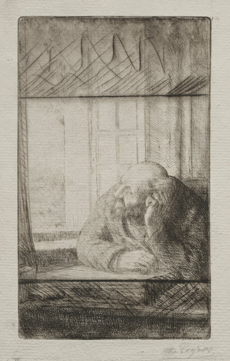Este az ablakban alkotó: Alphonse Legros