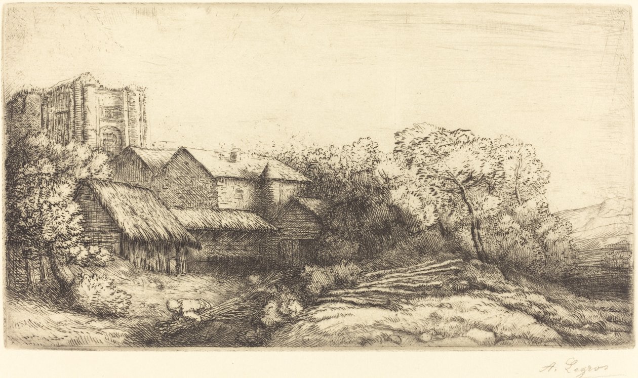 Farm a kolostorban A farm az apátságban. alkotó: Alphonse Legros