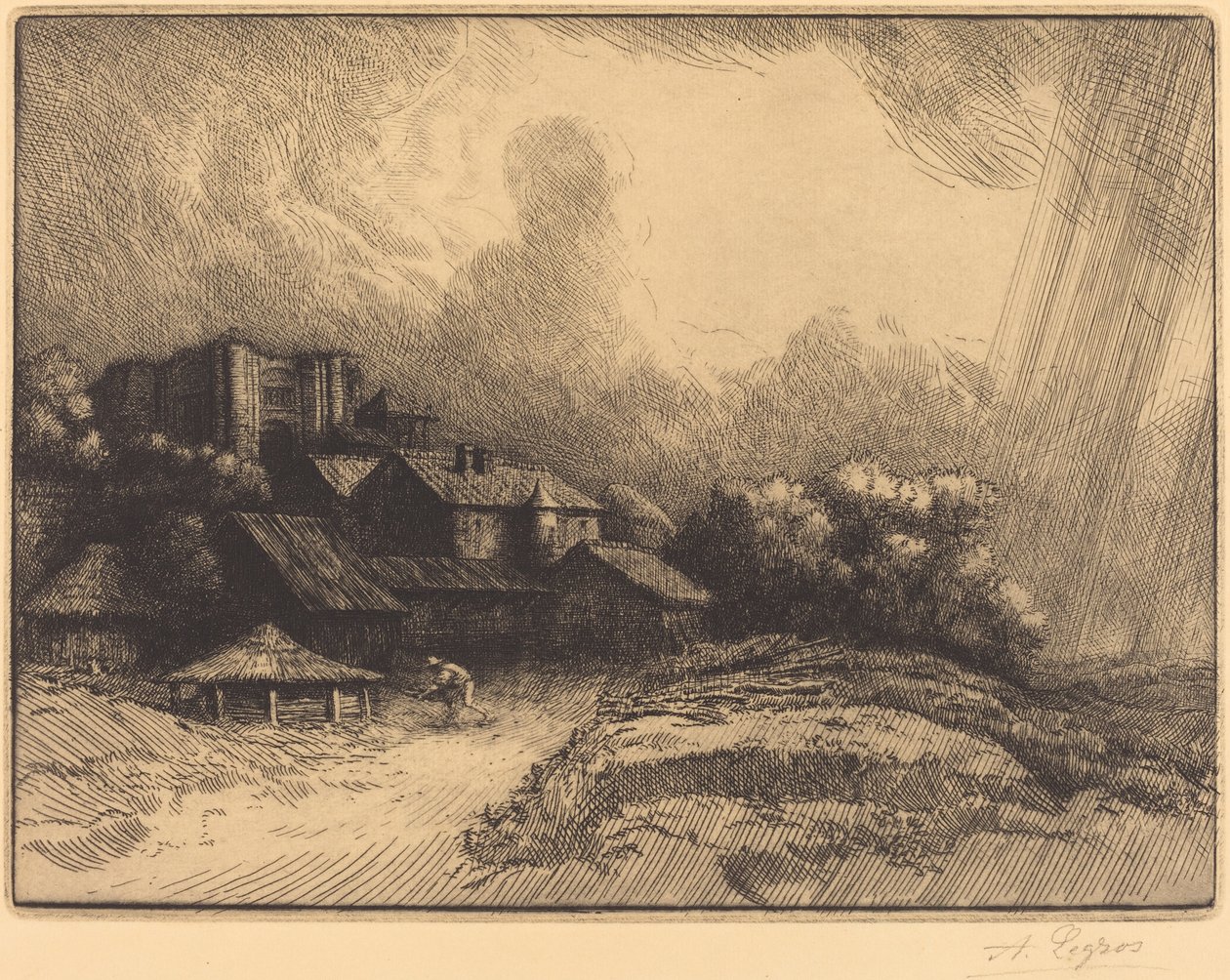 Farm a kolostorban A farm az apátságban. alkotó: Alphonse Legros