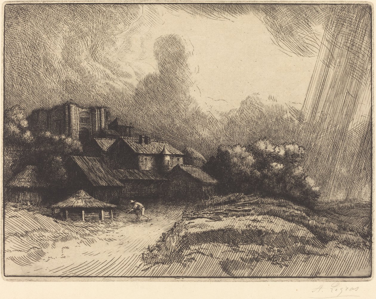 Farm a kolostorban A farm az apátságban. alkotó: Alphonse Legros