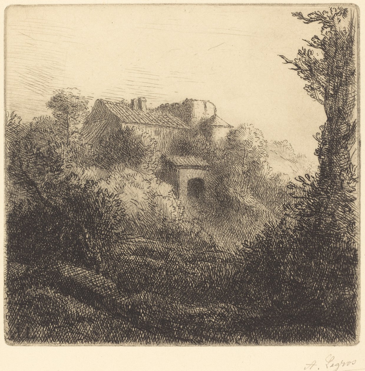 Farm egy dombon alkotó: Alphonse Legros