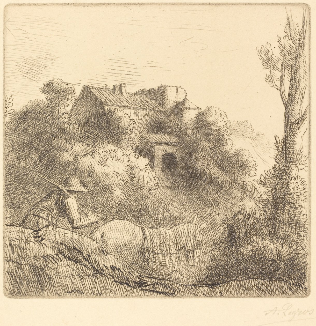 Farm egy dombon alkotó: Alphonse Legros