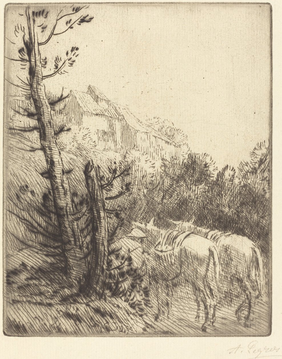 Farm a domboldalon alkotó: Alphonse Legros