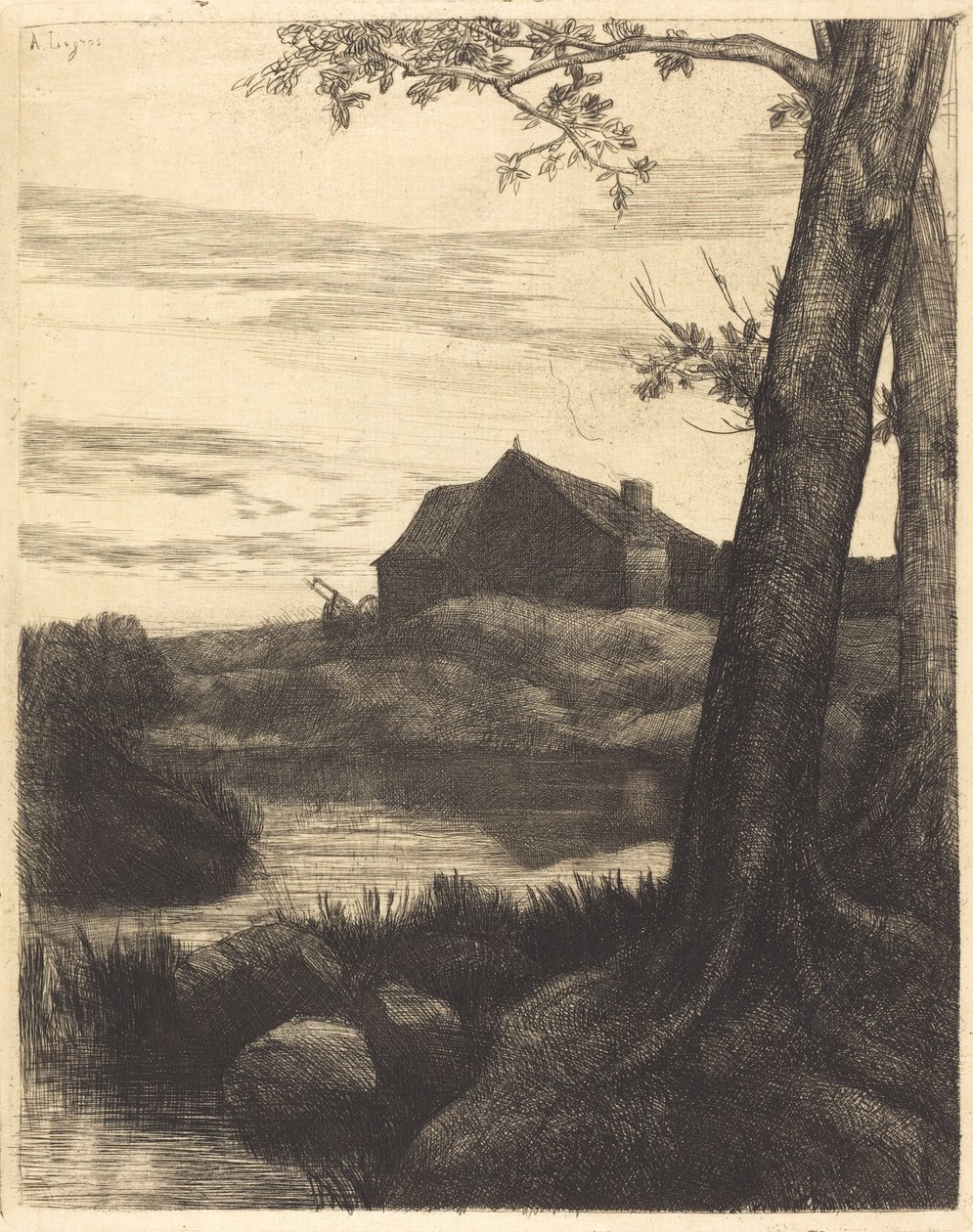 Farm nagy fával alkotó: Alphonse Legros