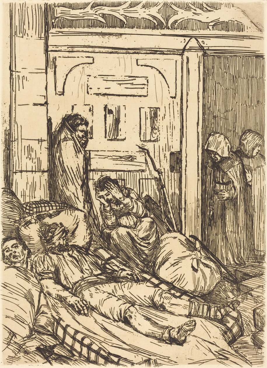 Tábori kórház (A mentő) alkotó: Alphonse Legros
