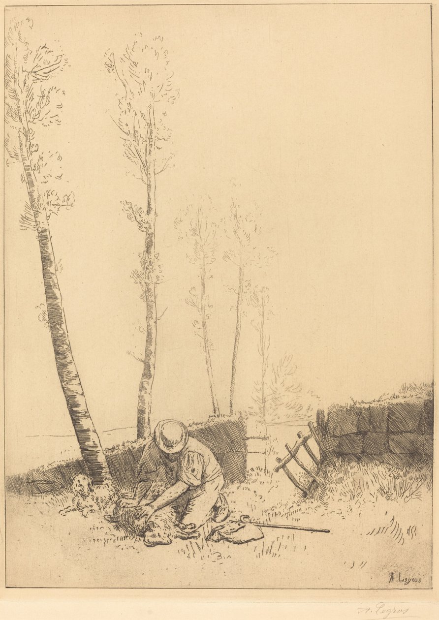 Megtalálni a bárányt (Le mouton retrouve) alkotó: Alphonse Legros