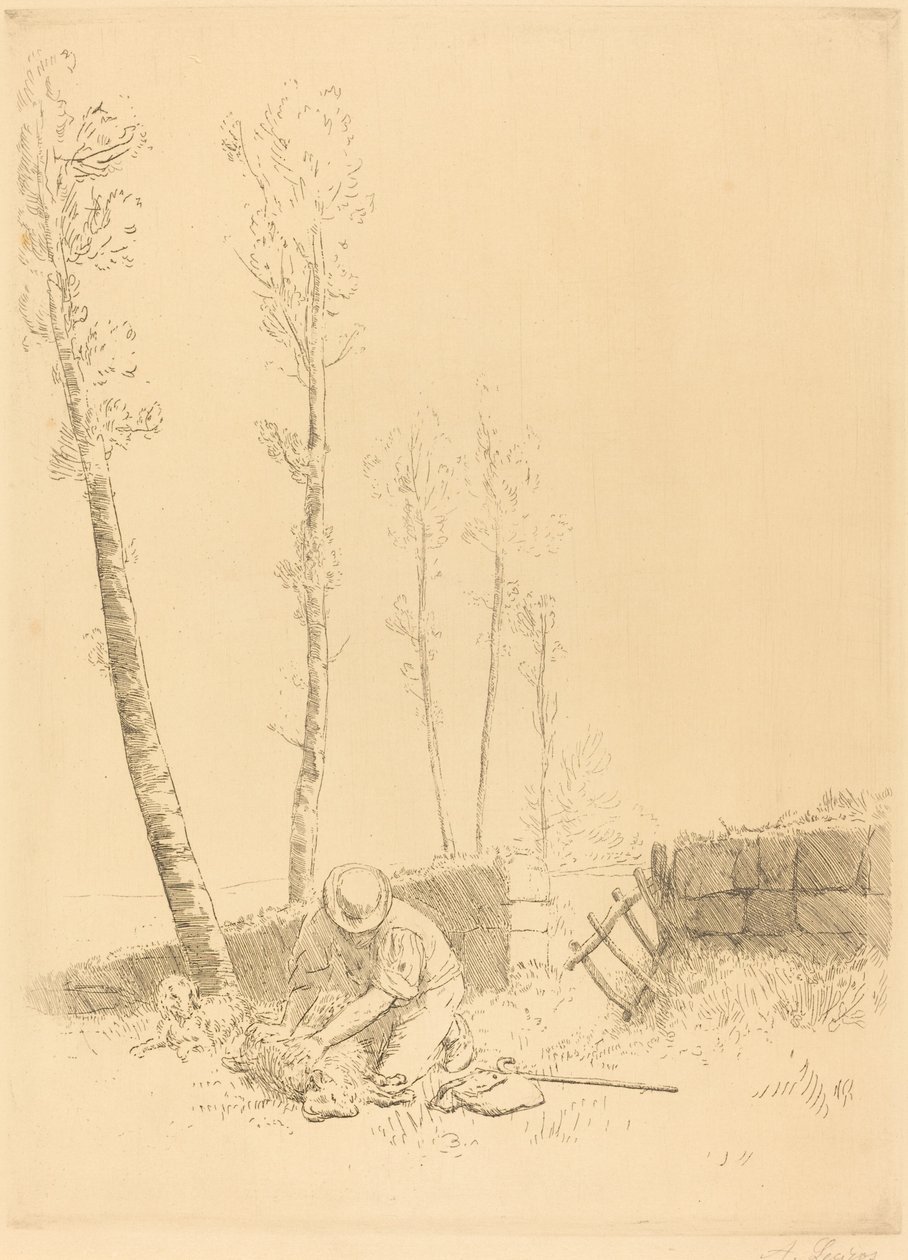 Megtalálni a bárányt (Le mouton retrouve) alkotó: Alphonse Legros