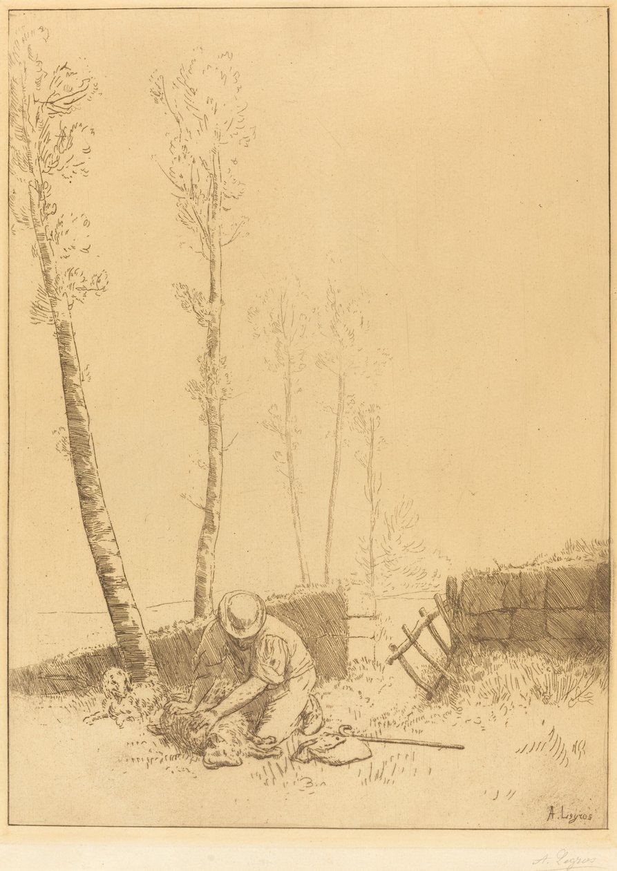 Megtalálni a bárányt (Le mouton retrouve) alkotó: Alphonse Legros