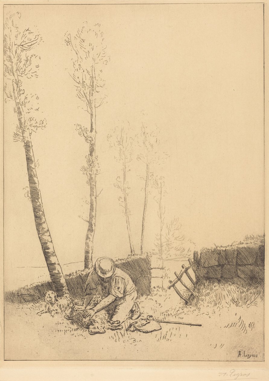 A megtalált juh alkotó: Alphonse Legros