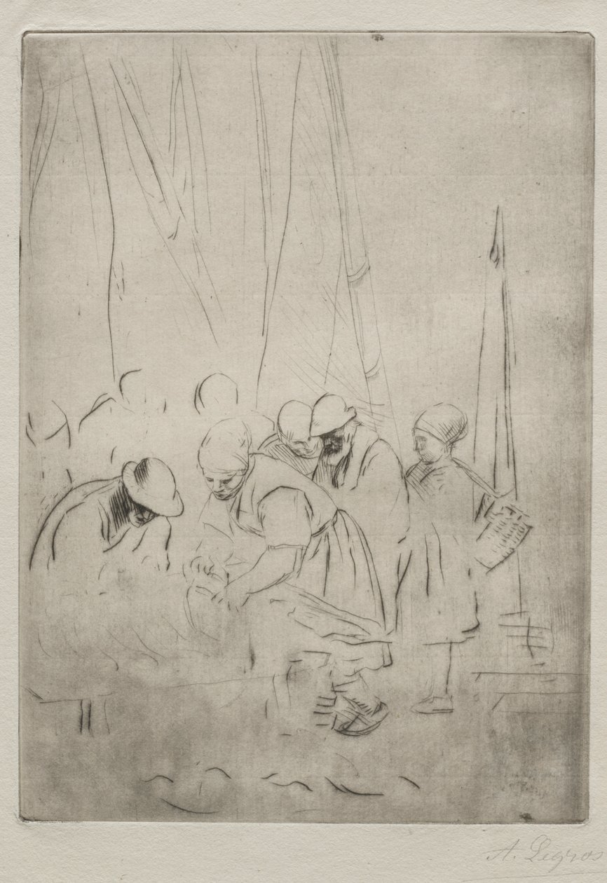 Halászok a boulogne-i rakparton alkotó: Alphonse Legros