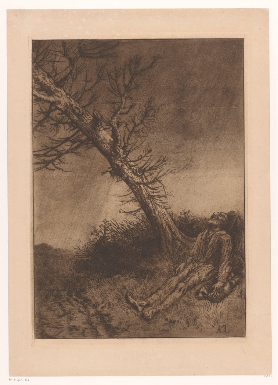 Halott öregember egy fa alatt Le mort du Vagabond alkotó: Alphonse Legros