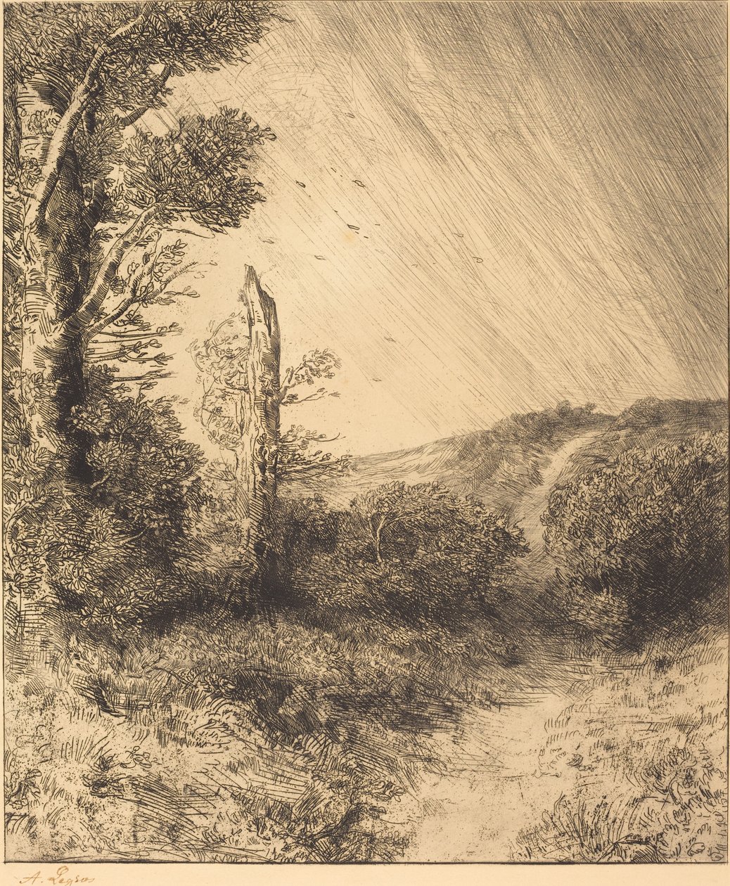 Széllökés alkotó: Alphonse Legros