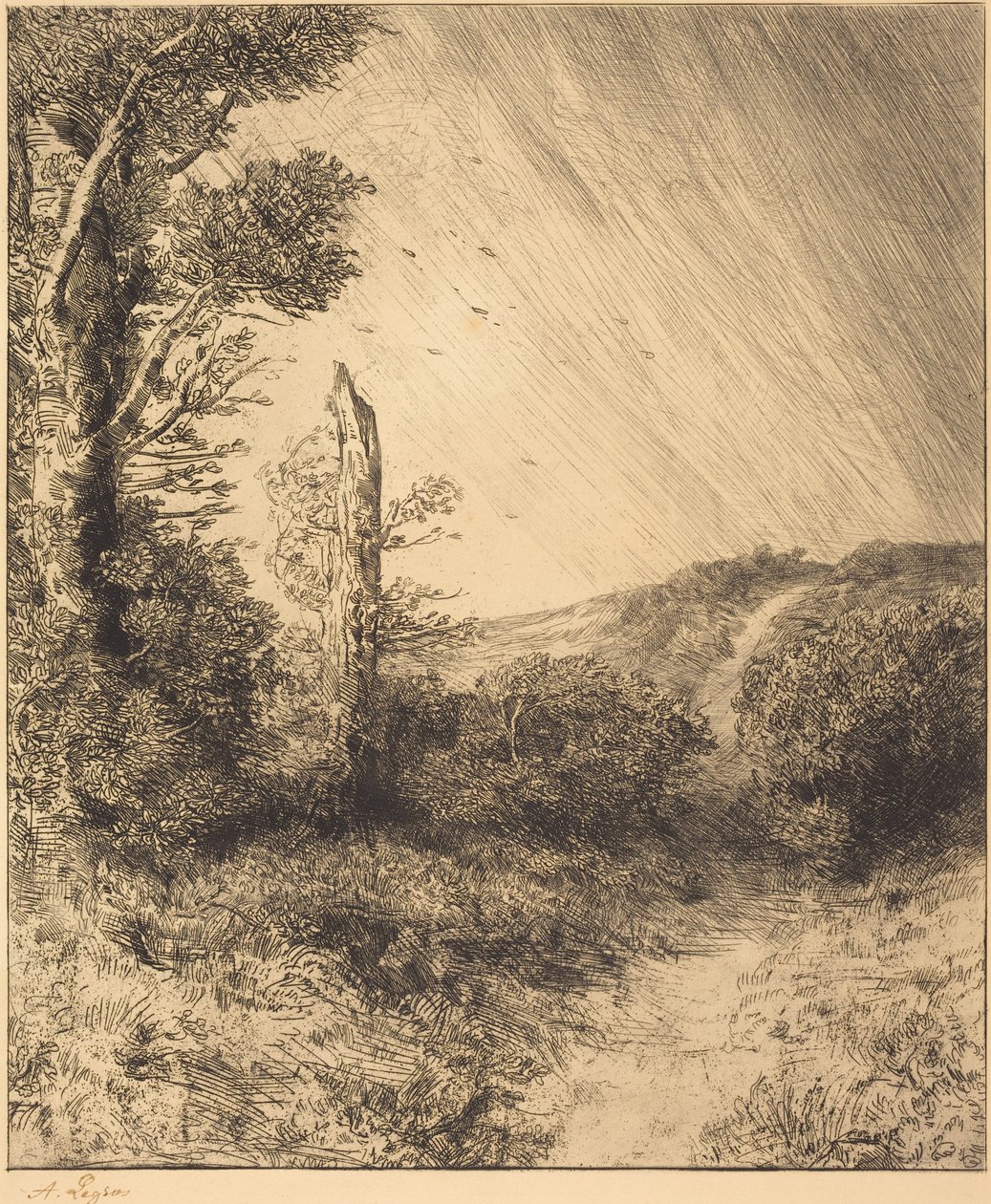 Gust of Wind (A szélroham) alkotó: Alphonse Legros