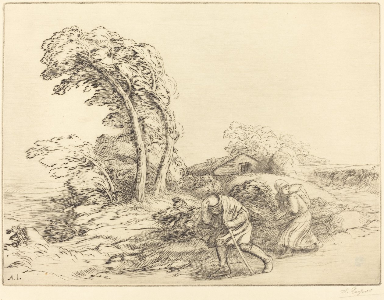 Széllökés alkotó: Alphonse Legros