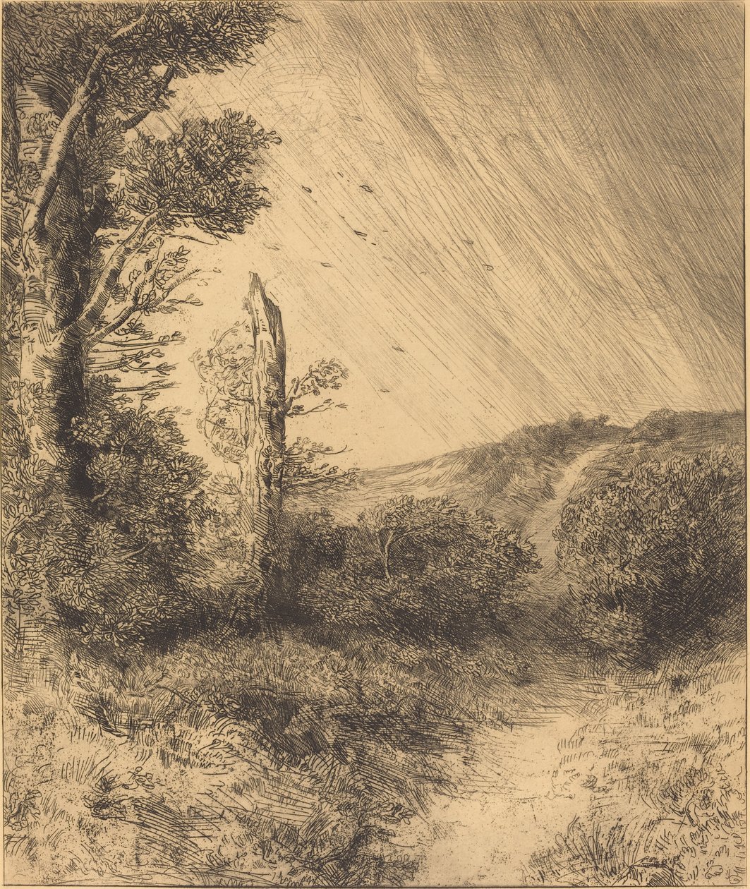 Gust of Wind A széllökés. alkotó: Alphonse Legros