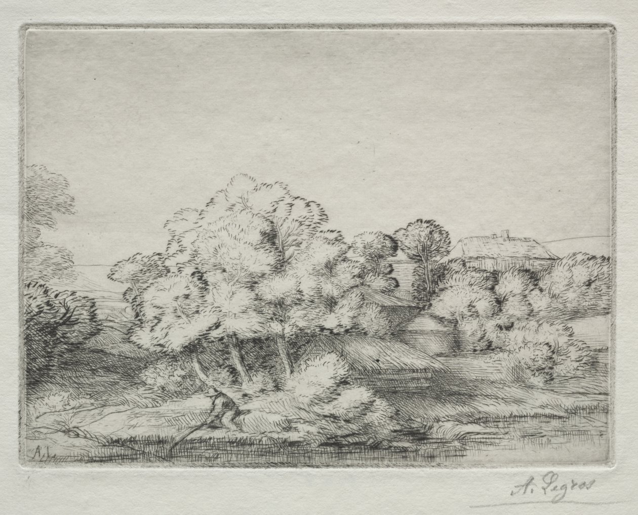 Hamlet a tó mellett alkotó: Alphonse Legros