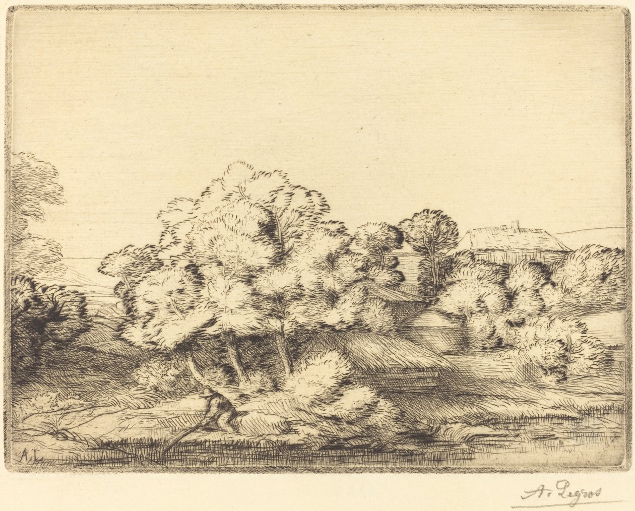 Hamlet a tó mellett alkotó: Alphonse Legros