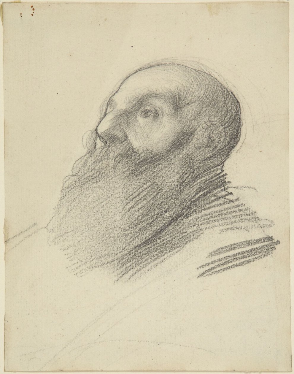 Szakállas férfi feje alkotó: Alphonse Legros