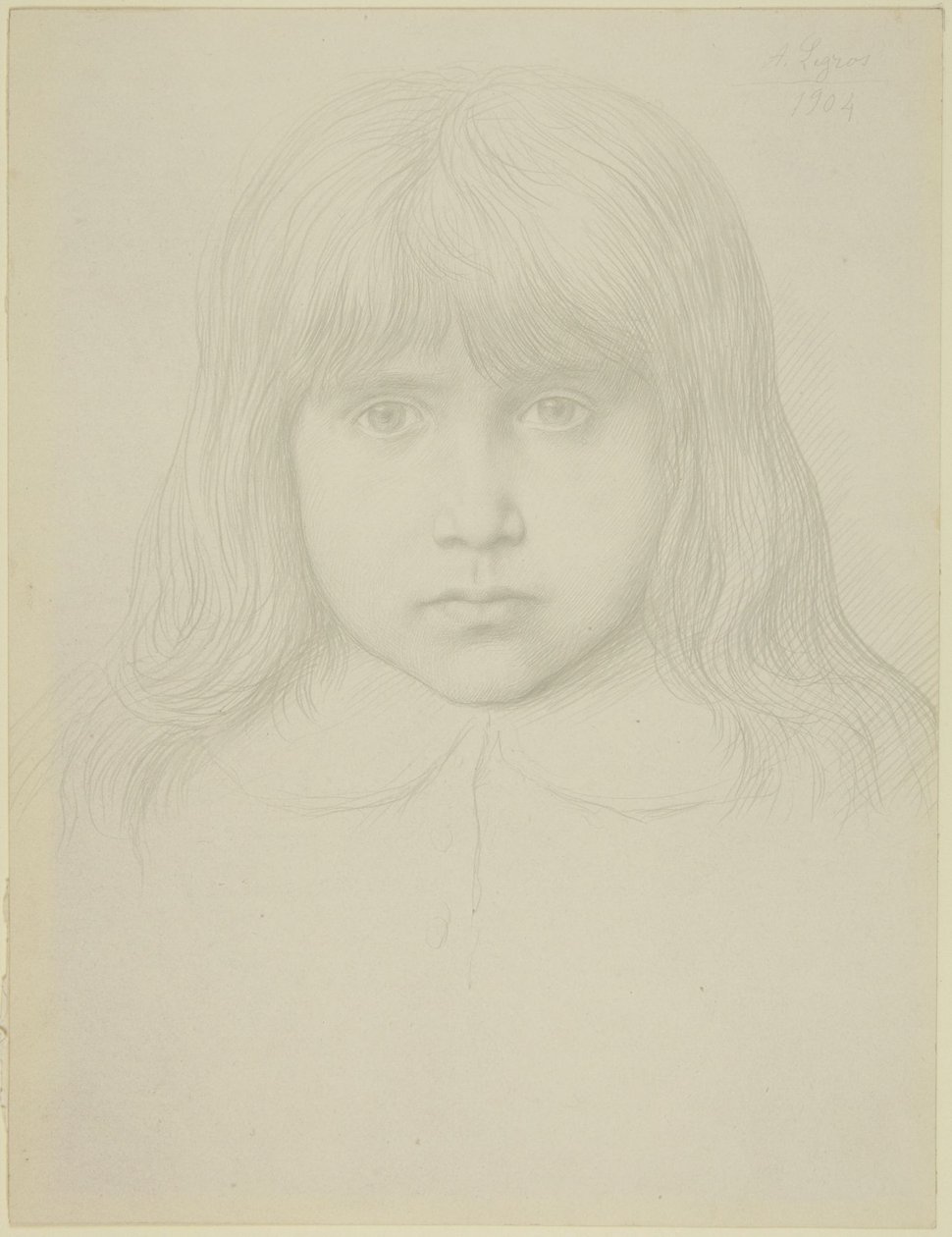 Hosszú hajú kisfiú feje alkotó: Alphonse Legros