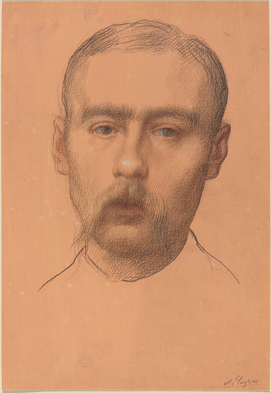 Egy férfi feje (E.D. Adams professzor lehetséges portréja) alkotó: Alphonse Legros