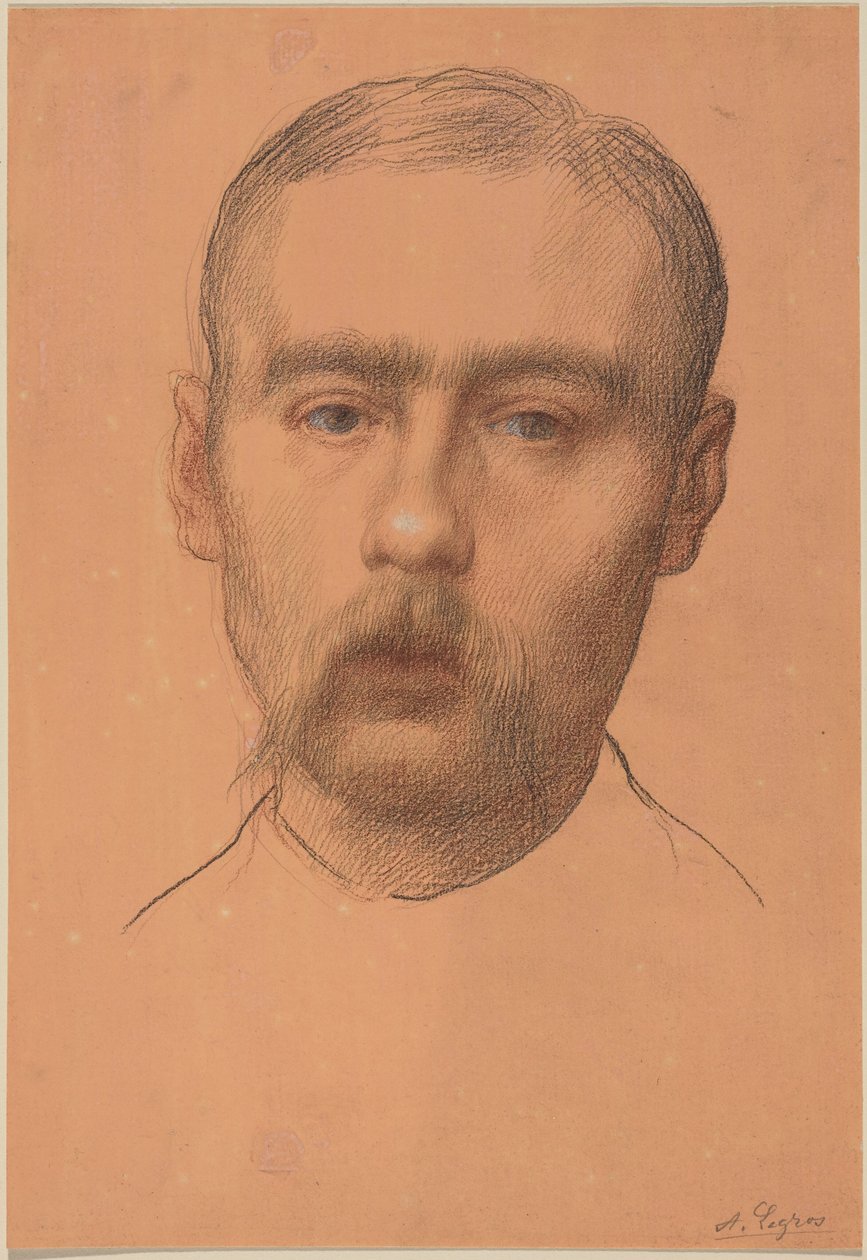 Egy férfi feje  (E.D. Adams professzor lehetséges portréja) alkotó: Alphonse Legros