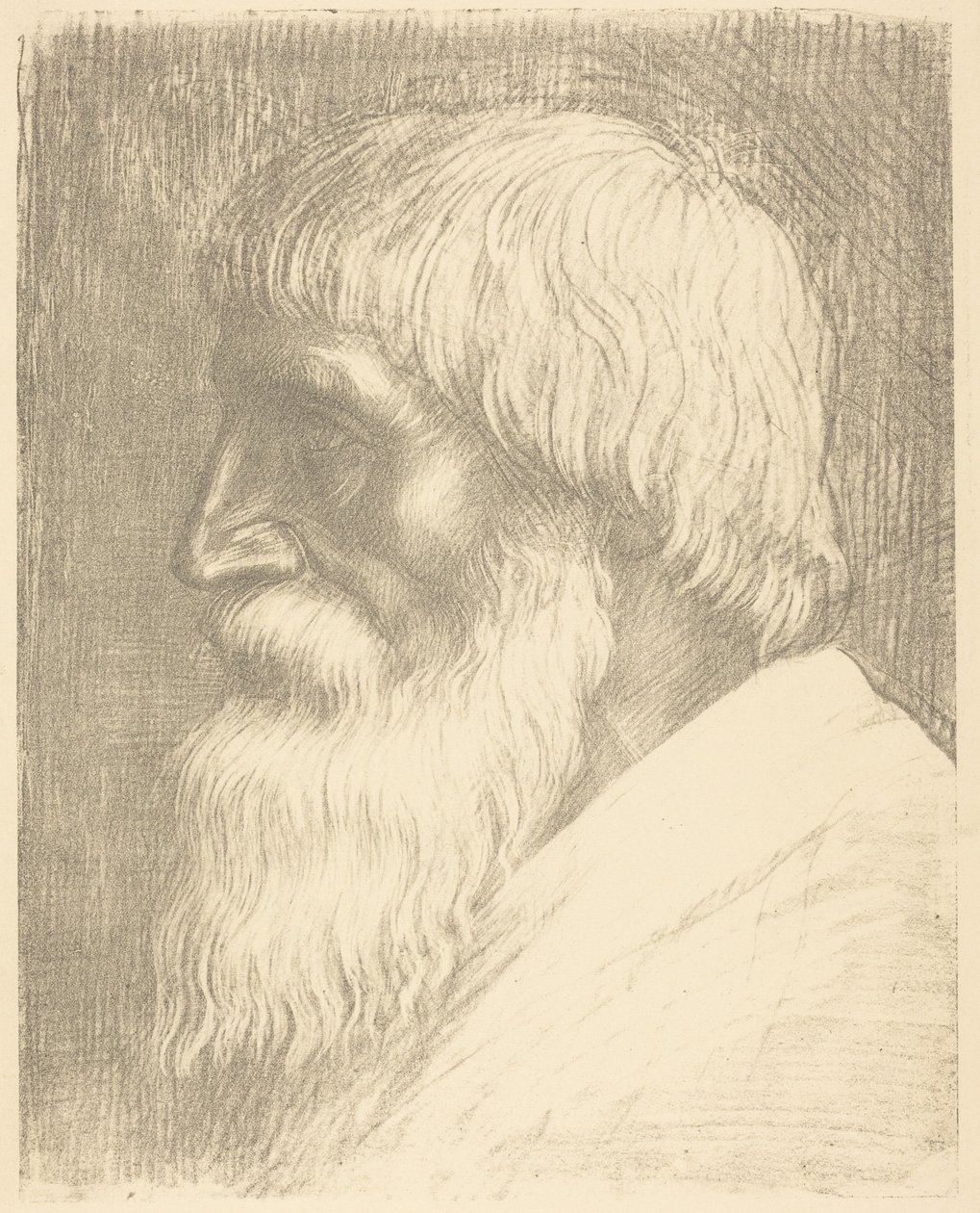 Férfi feje (Tete d’homme) alkotó: Alphonse Legros