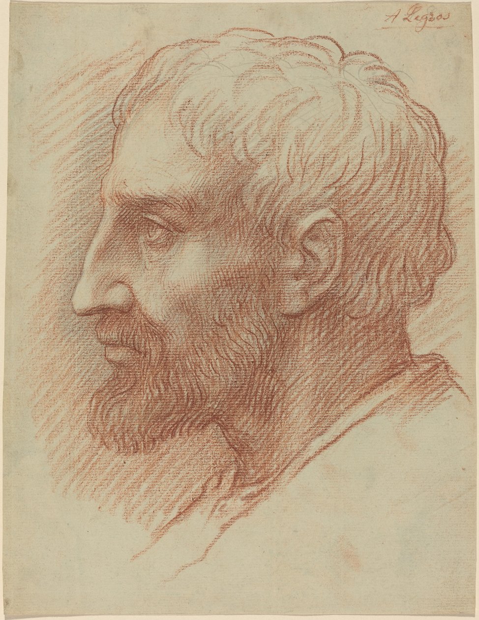 Egy ember feje. alkotó: Alphonse Legros