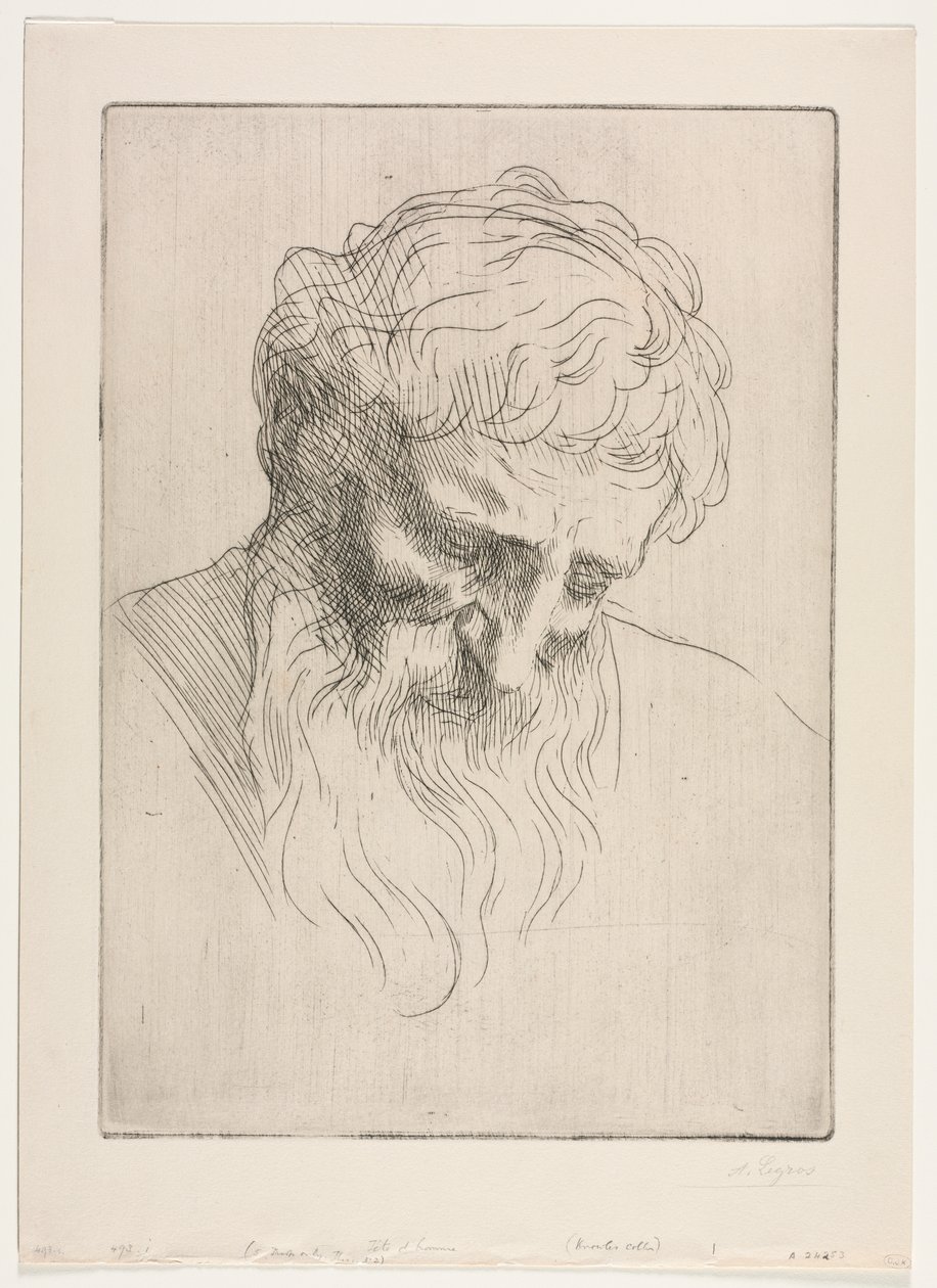 Egy ember feje alkotó: Alphonse Legros