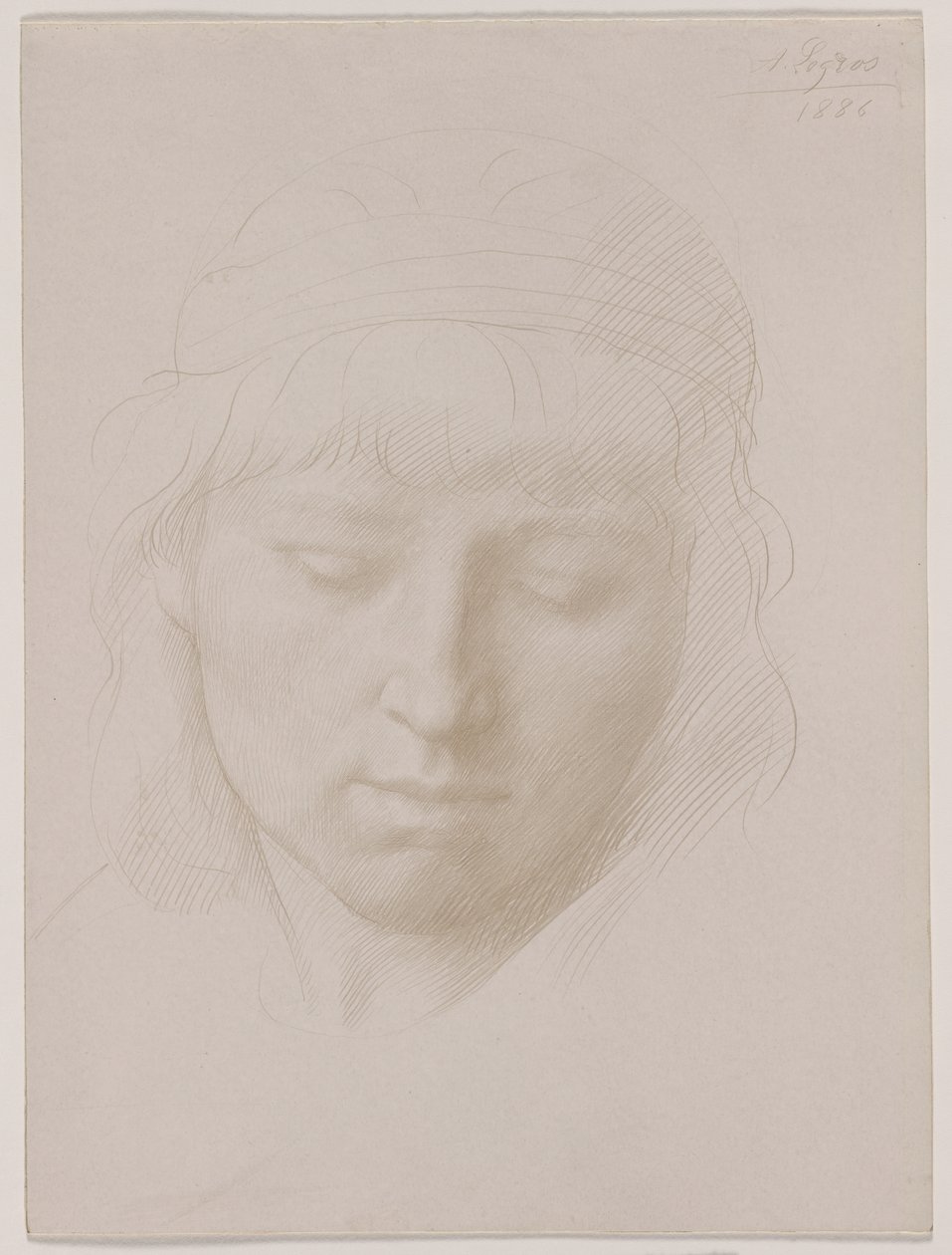 Egy ember feje alkotó: Alphonse Legros