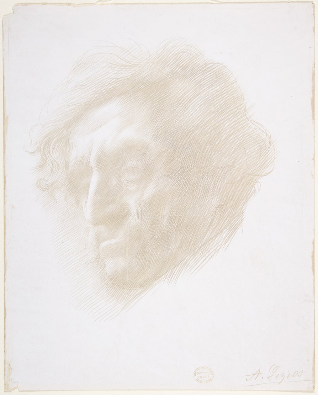Egy férfi feje alkotó: Alphonse Legros