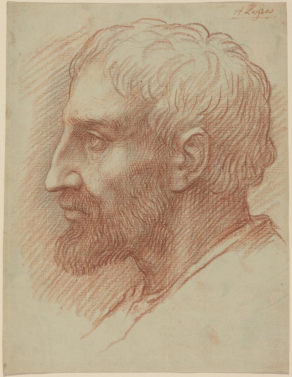 Egy férfi feje alkotó: Alphonse Legros
