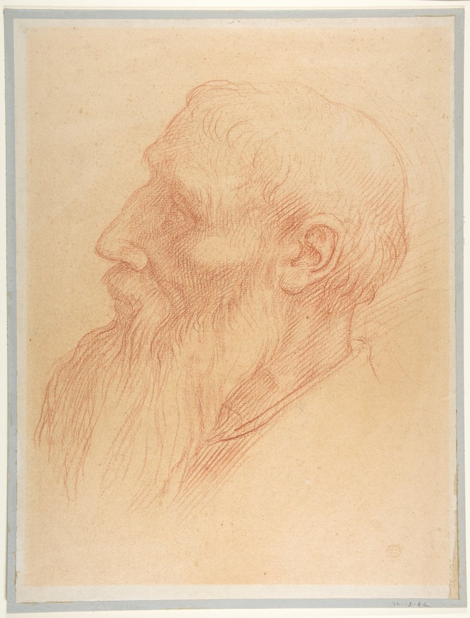 Egy férfi feje alkotó: Alphonse Legros