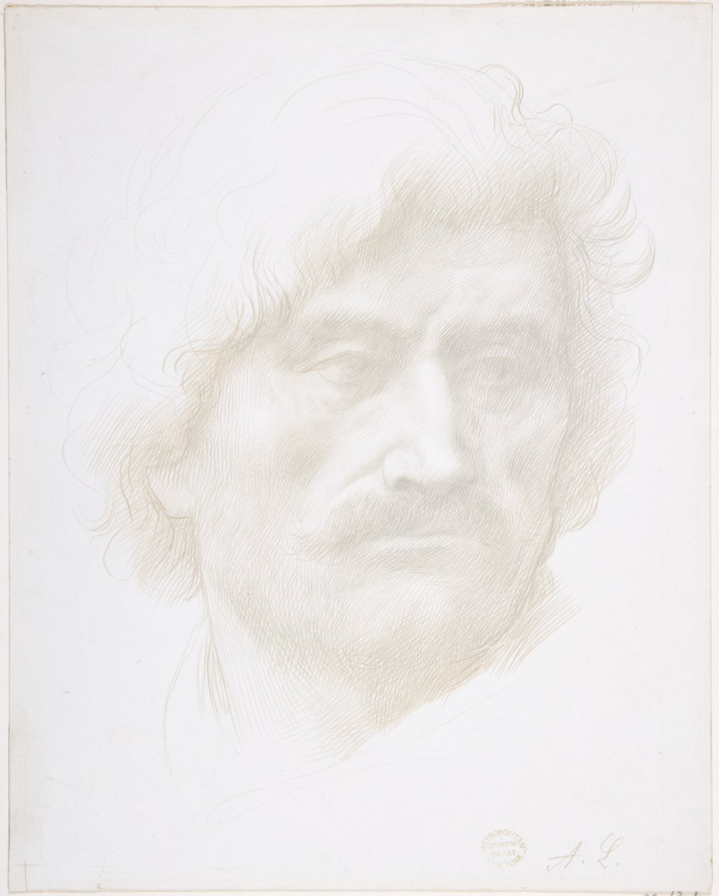 Egy férfi feje alkotó: Alphonse Legros