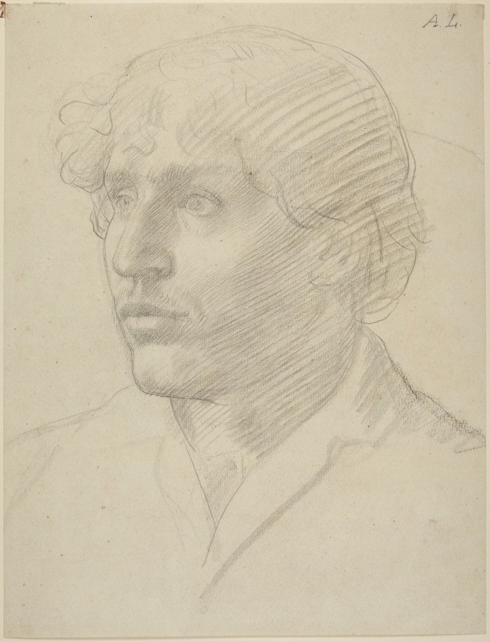 Férfi fejének tanulmánya alkotó: Alphonse Legros