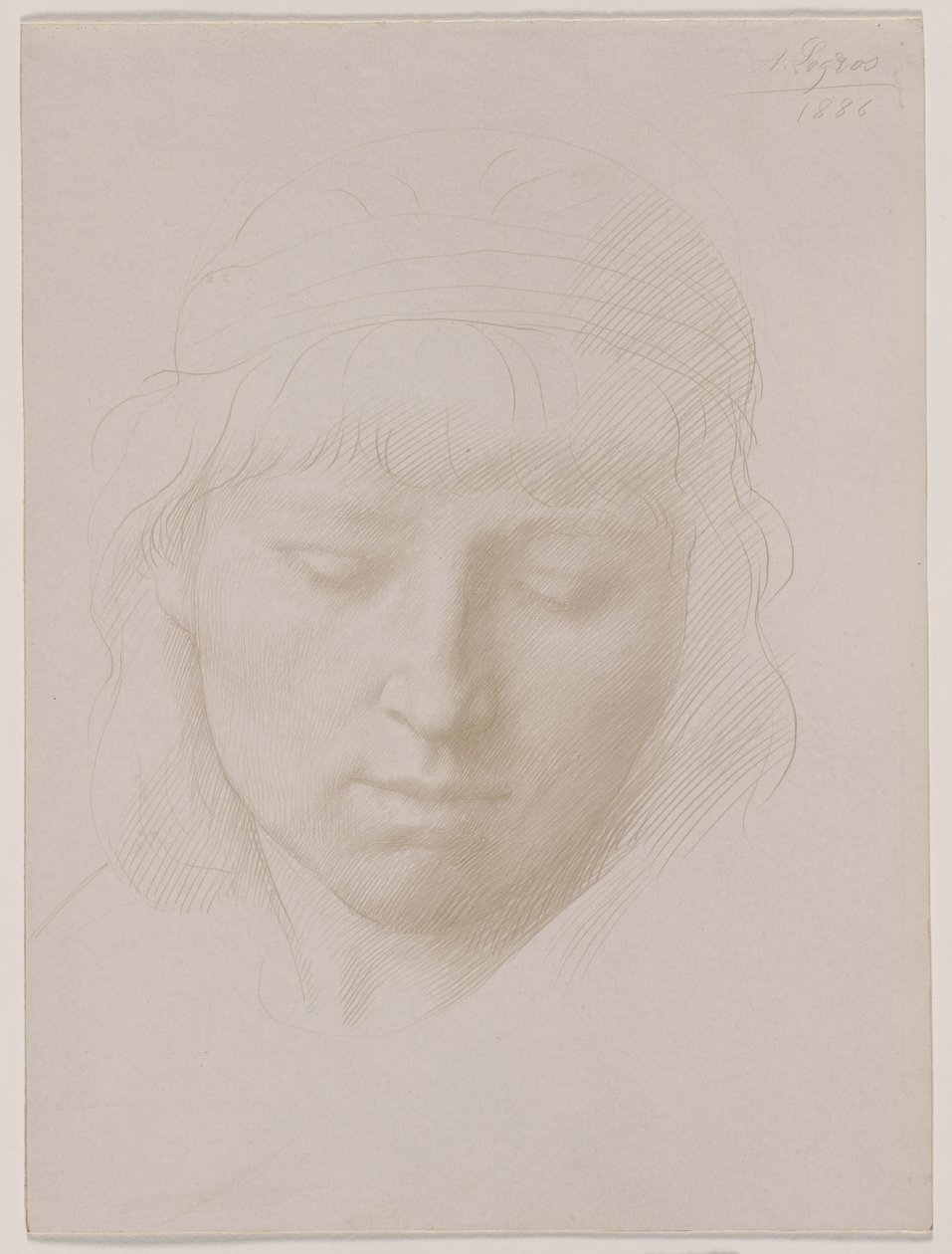 Egy ember feje, 1886. alkotó: Alphonse Legros